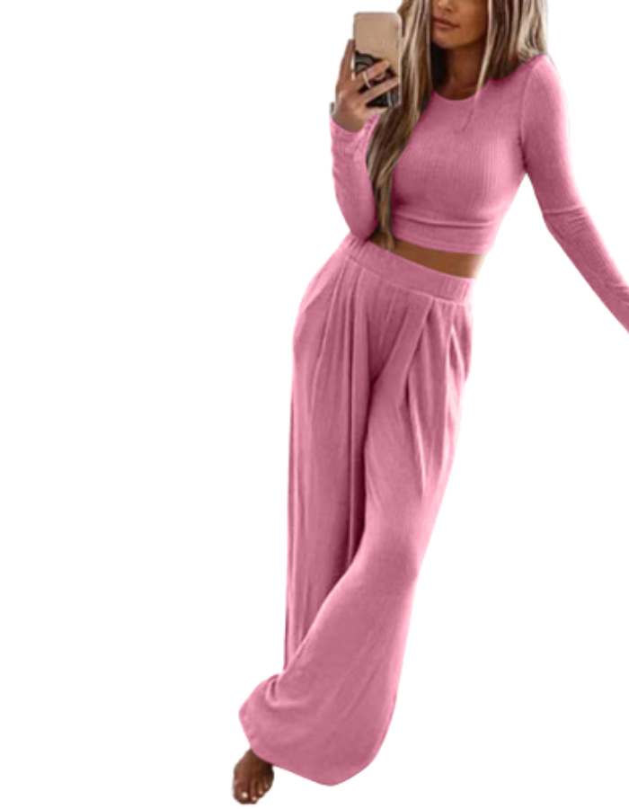 SHOPIQAT Knitted Casual Home Two-Piece Suit - Premium from shopiqat - Just $10.300! Shop now at shopiqat